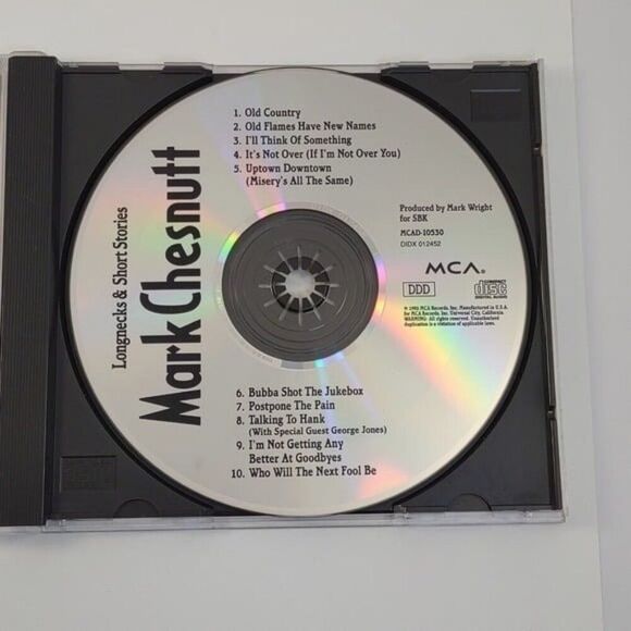 Mark Chesnutt CD 1992 Longnecks & Short Stories Vintage CD - Picture 6 of 9